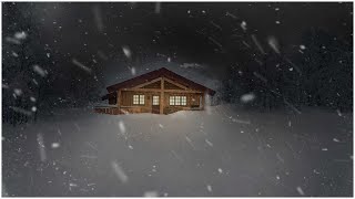 Heavy Snowstorm at a Norwegian Wooden Cabin in Beitostolen [upl. by Ennad]