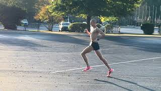 Jamestown Half Marathon 2023  Leader Just Before 1 Mile [upl. by Aisatsanna]