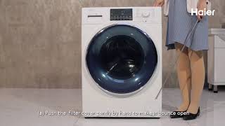 How to solve E1 problem  clean filter  no drain problem of front load washing machine [upl. by Ldnek]