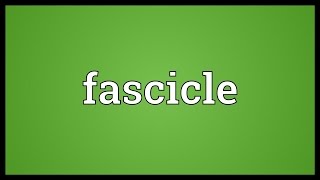 Fascicle Meaning [upl. by Gaither605]