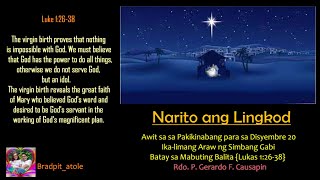 quotNarito ang Lingkodquot Rdo P Gerardo F Causapin Communion song on the 5th day of Misa De Gallo [upl. by Natalya]