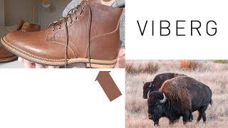 8 Year old Viberg Bison boots  Viberg service boots natural bison [upl. by Syla]