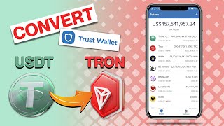 How to Convert USDT to TRX on Trust Wallet 2023 [upl. by Allenod]