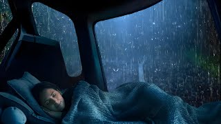 Sleep Instantly with Sound Rain amp Thunder at Night  Rain Sounds on Window Car for Deep Sleep [upl. by Kasey]