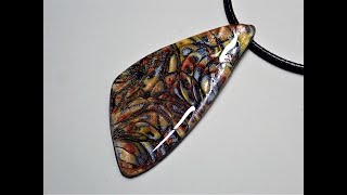 Mokume gane technique with metallic polymer clay [upl. by Llib257]