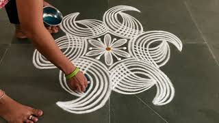 Vinayagar Chaturthi 32 padi kolam  Simple muggulu designs easy rangoli designs [upl. by Junieta793]