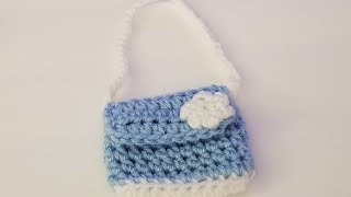 AG Crocheted purse with flap [upl. by Lerrej152]