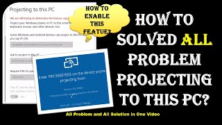 How to Solved all problem Projecting To This PC amp Wireless Display installation Failed in Windows 10 [upl. by Nyram]