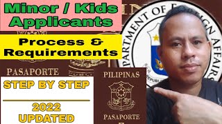 PHILIPPINE PASSPORT FOR MINOR APPLICANTS l REQUIREMENTS amp PROCESS 2022 [upl. by Iz]