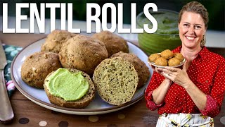 NEED BREAD Try These GlutenFree Vegan Lentil Rolls w Garlic Spread [upl. by Nylirad392]