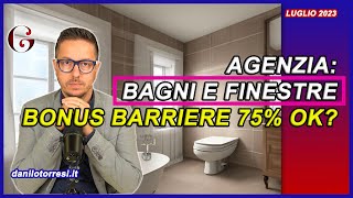 Cosa prevede il BONUS 75 BARRIERE ARCHITETTONICHE 2023 per bagno e infissi 6 cose da sapere [upl. by Vasyuta185]