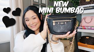 🖤NEW🖤 LOUIS VUITTON UNBOXING  BLACK EMPREINTE LEATHER MINI BUMBAG [upl. by Ninaj]