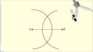 Constructing a Perpendicular Bisector  Geometry [upl. by Aicitel]