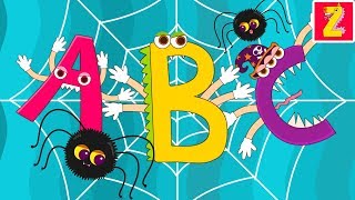 Itsy Bitsy Monster ABC l Spider Alphabet song for Kids l Nursery Rhymes Songs l ZooZooSong [upl. by Ayekehs]