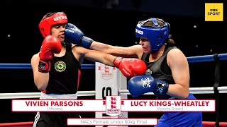 NACs Female 2022 Under 60kg Final Viviene Parsons vs Lucy KingsWheatley [upl. by Jermayne]