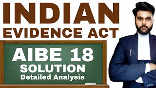 AIBE 18 Indian Evidence Act Solutionaibe 18 solved paperaibe 18 paper solutionaibe 19 preparation [upl. by Killy]