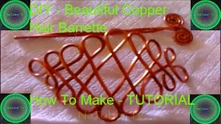 DIY  Beautiful Copper Hair Barrette  How To Make [upl. by Mariam]