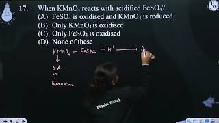 When KMnO4 reacts with acidified FeSO4 [upl. by Simdars]