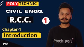 RCC  Lecture1  Chapter1 Introduction  Reinforced cement concrete For Polytechnicgtechpoly [upl. by Rici]