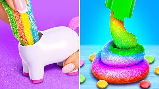 Wow Rainbow Unicorn Candy 🌈😋 Fun Gadgets and DIY Fidgets [upl. by Onitnatsnoc]