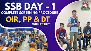 SSB DAY1 Complete Screening Procedure  OIR amp PPampDT Practice  NDA SSB Preparation  SSB Coaching [upl. by Arrac]