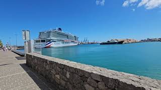 Puerto de Las Palmas de Gran Canaria  PampO Cruises  MS Iona [upl. by Annaierb]