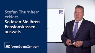 Stefan Thurnherr erklärt So lesen Sie Ihren Pensionskassenausweis [upl. by Bullen]