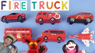 Learning Red Color with Cars Trucks  FIRE TRUCK First Words 10  Learn English Matt VS Truck [upl. by Somisareg]