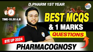 Pharmacognosy  Best 1 Marks Questions  D Pharma 1st Year  pharmacognosy pharmacyindialive [upl. by Oelgnaed]