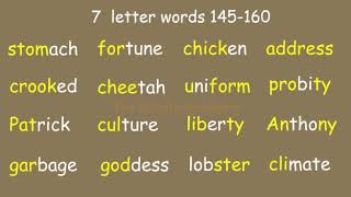 7Letter Words Phonetic Sounds amp Letter Breakdown Clear Pronunciation Decoded  200 words [upl. by Browning921]