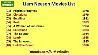 Liam Neeson Movies List [upl. by Dhu]