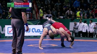 DAVID TAYLOR USA df S SHARIFOV AZE by TF 122  Round 3 FS  86 kg [upl. by Silsbye]