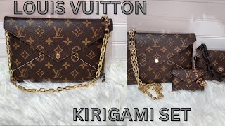 LOUIS VUITTON KIRIGAMI POCHETTE SET  HOW WILL I USE IT  DIFFERENT STRAP OPTIONS AND IDEA [upl. by Robena]