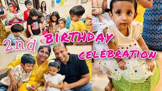 Tashu Second Birthday 🎂 🥳 Celebration Vlog 1 I Baby Girl 👶 I Celebration At Home 🏡 [upl. by Kowal]