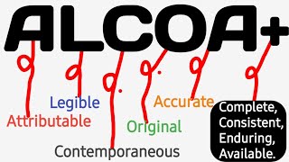 Data integrity ALCOA ALCOA  DI attributable legible contemporaneous original accurate [upl. by Atirma]