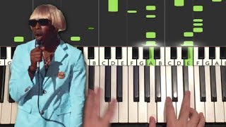 Tyler The Creator  EARFQUAKE Piano Tutorial Lesson [upl. by Rehpotsirhk]