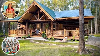 Alaska Log Cabin Family  Landscaping  Fishing  Chinking  Berry picking  Homesteading [upl. by Einahpets]