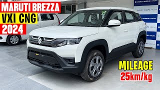 New Maruti Brezza Vxi CNG 2024 Model  Detailed Review ✅ [upl. by Fotinas]