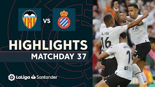 Resumen de Valencia CF vs RCD Espanyol 22 [upl. by Schnurr]