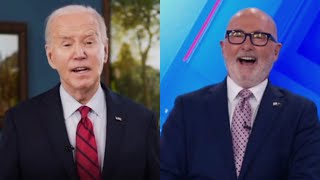 Detail in Joe Bidens debate challenge to Donald Trump leaves Sky News host in hysterics [upl. by Tisman]