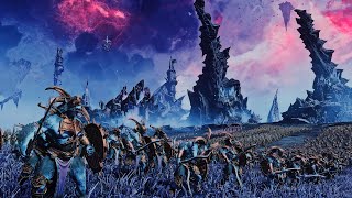 Slaanesh Vs Tzeentch  9000 Unit cinematic Battle  Total War Warhammer 3 [upl. by Ellertnom]