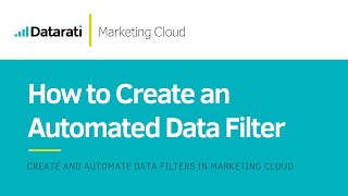 How to Create and Automate Data Extension Filters in Salesforce Marketing Cloud [upl. by Kaya]