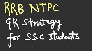 RRB NTPC STRATEGY FOR SSC ASPIRANTS BY PARMAR SSC [upl. by Arehsat]