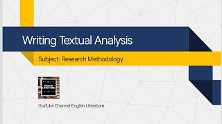 Writing Textual Analysis researchmethodology UrduHindi [upl. by Stauder424]