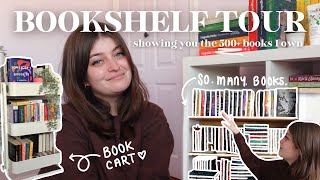 MASSIVE BOOKSHELF TOUR showing you the 500 books I own amp my new reading room 📚💘✨ [upl. by Miguel]