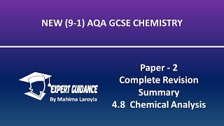 Chemical Analysis AQA GCSEChemistry Paper2 complete Revision Summary [upl. by Eindys914]