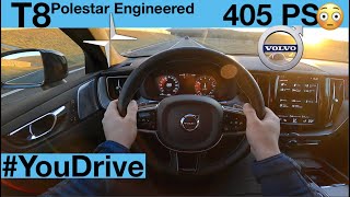 Volvo XC60 T8 Polestar Engineered 405 PS POV Test Drive  Acceleration 0200 kmh [upl. by Serena]