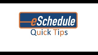 eSchedule Quick Tips  User Types amp Roles [upl. by Anibla]