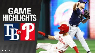 Rays vs Phillies Game Highlights 9924  MLB Highlights [upl. by Nylatsirhc262]