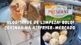 VLOG TARDE DE LIMPEZA FAXINANDO Ã CASA BOLO COXINHA NA AIRFRYERNOVIDADE [upl. by Leviralc]